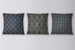 8 Seamless Art Deco Patterns - Gold &amp; Navy Blue - Set 1 Product Image 2