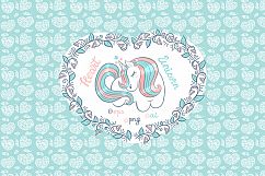 Cute Unicorn and heart. Product Image 1