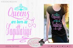 Sagittarius svg, Queens are born as, Queen svg, Zodiac svg, Product Image 3