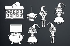 Halloween at school graphic design illustrations Product Image 2