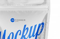 Transparent Stand Up with Zipper Mockup Product Image 6