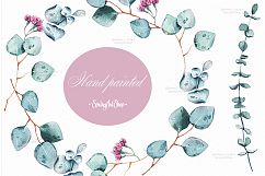 Eucalyptus watercolor clipart Product Image 5
