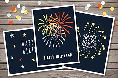 Hand drawn Fireworks &amp; Sunbursts set Product Image 2