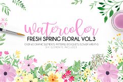 Watercolor fresh spring floral vol.3 Product Image 1