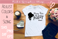 Messy Bun Svg, Hair Svg, Funny Woman Svg, Messy Hair Svg Product Image 1