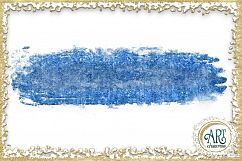 Blue Glitter Digital Clipart Brush Stroke - 24 of beautiful PNG files Product Image 9