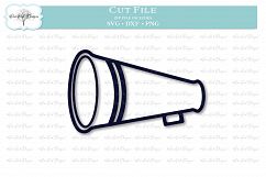 Cheer Megaphone Outline - SVG DXF PNG Product Image 1