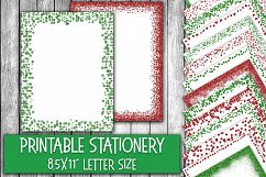 Christmas Stationery - Glitter Borders - Digital Paper Product Image 1