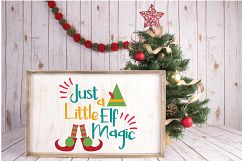 Just a Little Elf Magic - Christmas SVG Cut File - DXF EPS Product Image 8