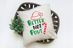 Better Not Pout - Christmas SVG Cut File - DXF EPS PNG JPG Product Image 6