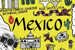 Map of Mexico - cartoon illustration Product Image 1