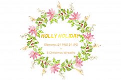 Christmas watercolor clipart bundle Product Image 2