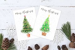 Watercolor Christmas Trees Product Image 5