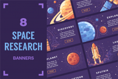 Space research banner set Product Image 1