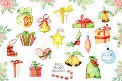 Christmas watercolor elements and decorations Product Image 4