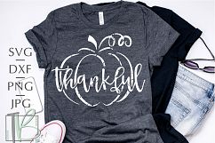 Grunge SVG, Thankful Pumpkin SVG Product Image 1