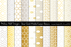 Middle Eastern Patterns Silver Gold Product Image 1