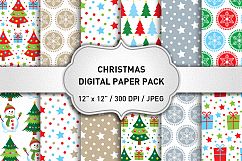 Christmas Digital Paper Pack / Christmas Background / Scrapbooking / Card Making / Patterns / Printables Product Image 1