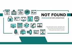 Not Found Web Page Landing Header Vector Product Image 1