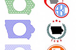 8 Monograms with Iova - cutting files, SVG, PNG, JPG, EPS, AI, DXF Product Image 2