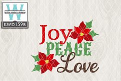 Christmas SVG - Joy Peace Love KWD159B Product Image 1