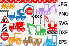 Construction Monogram V2 - Clip art / Cutting Files 87c Product Image 1