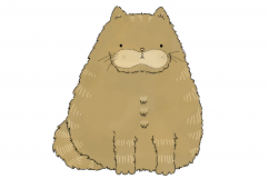 Fat Cat | Clip art illustration | PNG/JPEG Product Image 2