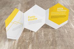 Hexagon Trifold Brochure Mockups Product Image 3