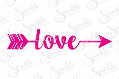 Love Arrow Cut File | SVG, EPS, DXF, PNG Product Image 1