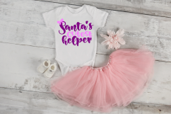 Santa&#039;s Cutest Helper Girl Christmas Shirt Svg Product Image 2