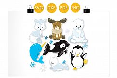 Artic Animals cutting files svg, dxf, pdf, eps included - cut files for cricut and silhouette - Cutting Files SVG Product Image 2