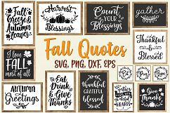 Fall Quotes And Sayings Bundle - SVG, EPS, DXF, PNG Product Image 1