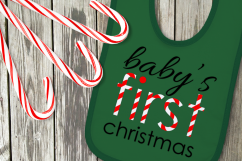 Baby&#039;s First Christmas SVG File Cutting Template Product Image 1