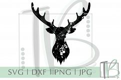 Grunge Deer Head SVG Product Image 2