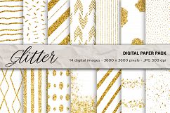 Gold Glitter Background Digital Papers Product Image 1