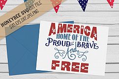 America Proud Brave and Free SVG Cut File Product Image 1