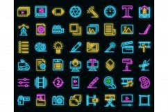 Editor icons set vector neon Product Image 1