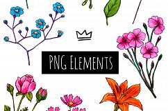 Drawn Flower Patterns and Elements Product Image 20