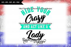 Text cut file Lady, for Cricut &amp; Silhouette, crazy lady svg Product Image 3