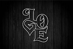 Love - SVG Cut Files - Vinyl Cutters, Screen Printing, Silhouette, Die Cut Machines, &amp; More Product Image 2