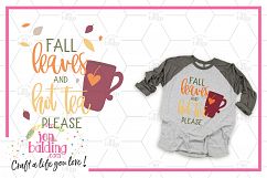 Fall Leaves &amp; Hot Tea SVG Product Image 1
