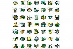 Broker icons set vector flat Product Image 1