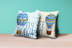 Watercolor hot air balloons Product Image 2