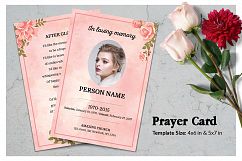 Rose Gold Prayer Card Template Product Image 3