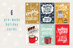 Cozy Christmas Lettering &amp; Clipart Product Image 2