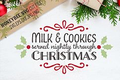 Milk and Cookies Christmas SVG Cut File Product Image 1