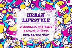 Urban lifestyle seamless patterns Product Image 1
