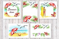 Summer time. Watercolor bundle Product Image 4