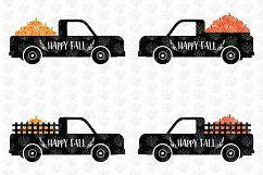 Happy Fall Pumpkin Truck - Halloween SVG EPS DXF PNG Cut Product Image 2