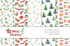 Merry Christmas Seamless Patterns Product Image 2